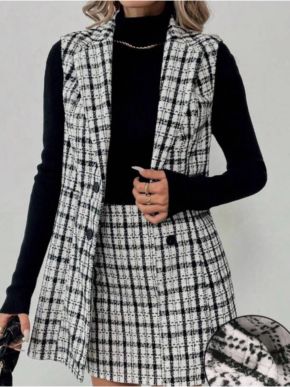 Black & White Tweed set